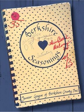 Vintage 1990 Berkshire Seasoning Jr League Of Berkshire Co. MA Recipes Cookbook